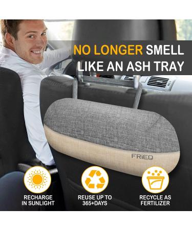 FRiEQ 100% Activated Bamboo Charcoal Air Purifying Bag | Lasts 365+ Days | Fragrance-Free Deodorizer for Car | Absorbs Smoke Smell and Bad Odors - Grey/Beige - Buy Online on GoSupps.com