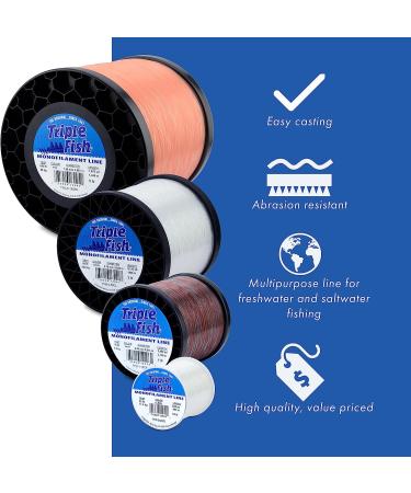 Triple Fish Monofilament Fishing Line - Strong Clear Pink Camo | 200 lb Test | Ideal for Trolling, Bottom Fishing & Casting | Catfish, Bass | 1 lb Spool - Buy Online on GoSupps.com
