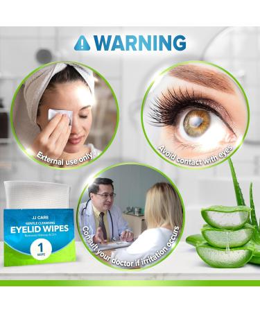 JJ CARE Eyelid Cleaning Wipes - 80 Individually Wrapped Hypoallergenic Eye Scrub Pads for Irritated Itchy & Dry Eyes - Unscented Moisturizing Wipes - Buy Online on GoSupps.com