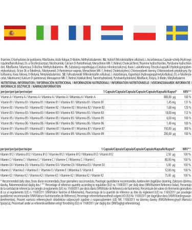 High Dose Multivitamin Capsules - 13 Essential Vitamins 120 Vegetarian Capsules Iodine-Free Natural Nutritional Supplement Made in Germany - Buy Online on GoSupps.com