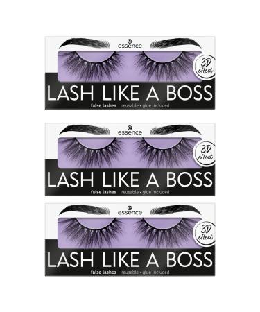 Essence lash like a boss false lashes artificial eyelashes No. 02 black long -lasting volume vegan without microplastic particles nanoparticles free without perfume 3 -pack (3x1pair) 02 Limitless 1 piece (3 Pack) - Buy Online on GoSupps.com