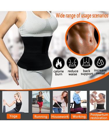Auronp 2023 Upgraded Waist Trainer for Women | Lower Belly Fat Wrap | Non-Slip & Sweat Band | Plus Size Black - Buy Online on GoSupps.com