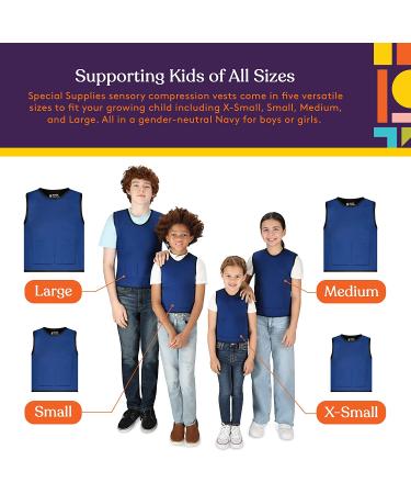 Special Supplies Weighted Sensory Compression Vest for Kids with ADHD, Autism, and Processing Disorders - Small (17x30 inches) - Calming and Supportive - Adjustable Weight Fit - Pack of 1 - Buy Online on GoSupps.com