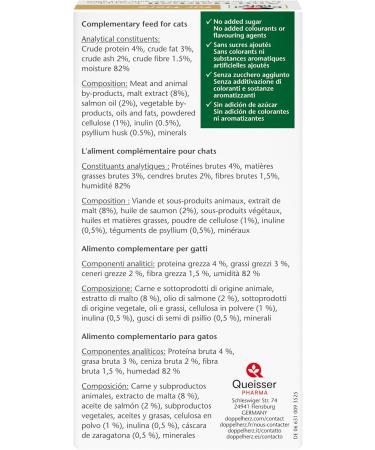 Doppelherz Anti-Hairball Complex for Cats Contains Fibre and Valuable Oils to Aid Hairball Digestion 25 Creamy Licks - Buy Online on GoSupps.com