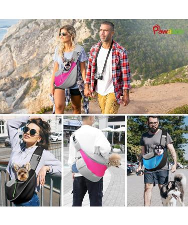 Pawaboo Dog Carrier Bag - Adjustable Pet Shoulder Transport Bag for Dogs - Light Blue (M) - Perfect for Outdoor Travel & Walks - Buy Online on GoSupps.com