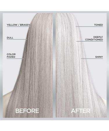 L'Oreal Paris Le Color Gloss Silver White Hair Toner 4 Fl Oz - Deep Conditioning Treatment for Gray Hair - 1 Step In-Shower Toning Gloss Kit - Buy Online on GoSupps.com