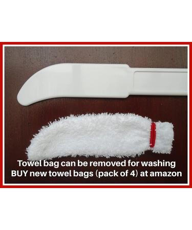 Long Handle Foot Brush - Toe Towel Care Aid for Cleaning, Drying, and Removing Debris Between Toes | 40cm Total Length - Buy Online on GoSupps.com
