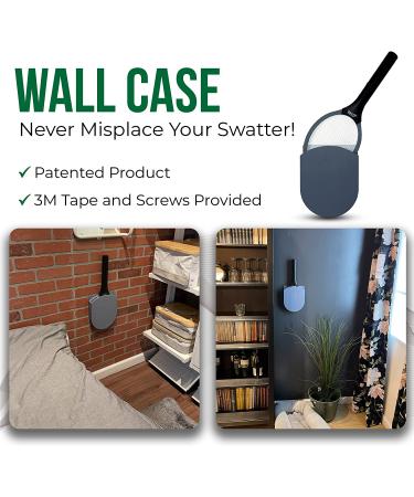 SBL Home Electric Fly Swatter & Bug Zapper Racket with Wall Case - Gray/Black - Buy Online on GoSupps.com