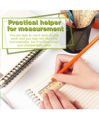 2 Pack Wooden Ruler 6 Inch 12 Inch Rulers Bulk Wood Measuring Ruler for Students Office School Supplies 2 Scale (15 cm and 30 cm) - Buy Online on GoSupps.com