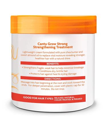Cantu Grow Strong Strengthening Treatment with Shea Butter 6oz - Hair Repair Solution - Buy Online on GoSupps.com