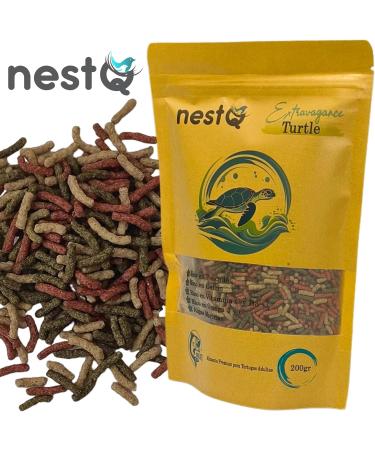 nestQ Water Turtle Food - Complete Feed for Aquatic Turtles - Tasty Pellets 200g for Balanced Nutrition Made From Fish - Buy Online on GoSupps.com