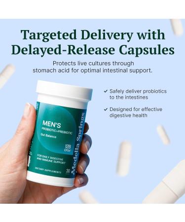 Men s Probiotic + Prebiotic 4 Probiotic Strains with Prebiotic Power Probiotics for Men with 12 Billion CFUs - Non-GMO Digestive & Immune Support Supplement - Made in the USA 30 Veggie Capsules - Buy Online on GoSupps.com