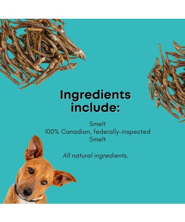 All Natural Dried Smelt Dog treats-Single Ingredient Salt And Grain Free treats-With Each Bag Sold We Donate A Meal To Homeless Dogs (60g per pack) Dried Smelt 60 g (Pack of 1) - Buy Online on GoSupps.com