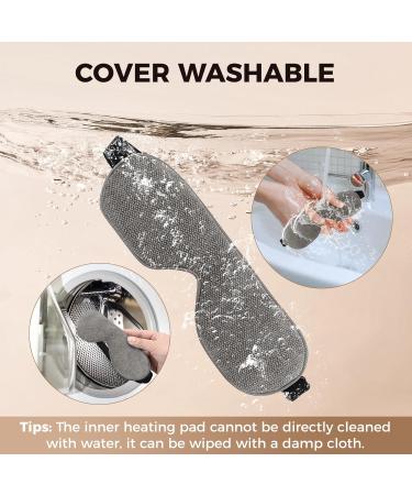 Heated Eye Mask - Moist Heat Therapy for Dry Eyes Blepharitis Dark Circles & Puffy Eyes - Perfect Gift for Men & Women (Gray - Buy Online on GoSupps.com