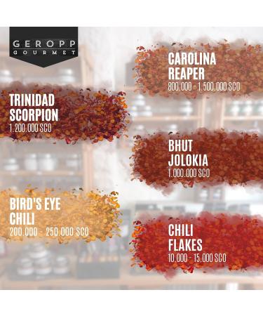 Geropp Gourmet Carolina Reaper Chili Mash 100ml | World s Hottest Chili Puree | Ideal for Cooking & Grilling | Unique Gift Idea - Buy Online on GoSupps.com