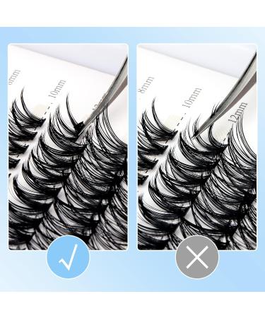 GEMERRY Cluster Lashes 280PCS Individual 30D D Curl Volume Lashes - 0.07mm 8-16mm Mix for Natural Look and Home Eyelash Extensions - Buy Online on GoSupps.com