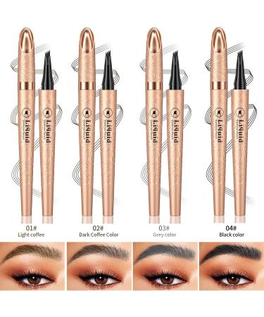 Shop Housn Waterproof Eyebrow Pencil - Fork Tip Quick-Dry Durable & Wipe-Resistant - Light Black (04# Schwarz) for Natural Makeup - Buy Online on GoSupps.com