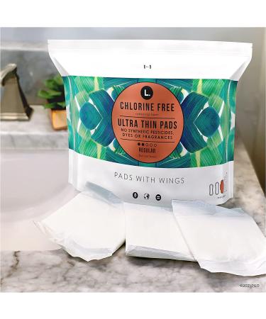 Organic Cotton Ultra Thin Pads Regular Absorbency | Chlorine-Free, Pesticide-Free, Fragrance-Free, Dye-Free | 84 Count - Buy Online on GoSupps.com