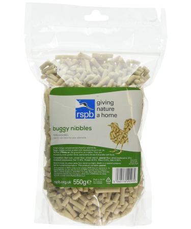 RSPB Buggy Nibble Treats 550g This Nibbles are like Hot Cakes to Wild Birds A Delicacy that Few Birds Can Resist Made with Mealworms Premium UK Suet & Cereal. Supporting the RSPB package may vary 550 g (Pack of 1)