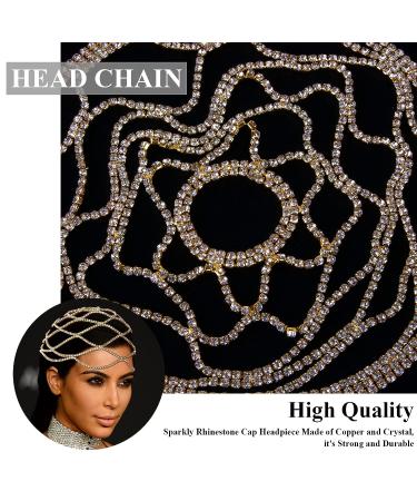 VIJIV 1920s Flapper Headpiece | Great Gatsby Crystal Rhinestone Headband for Women | Wedding Bride Accessories in Gold - Buy Online on GoSupps.com