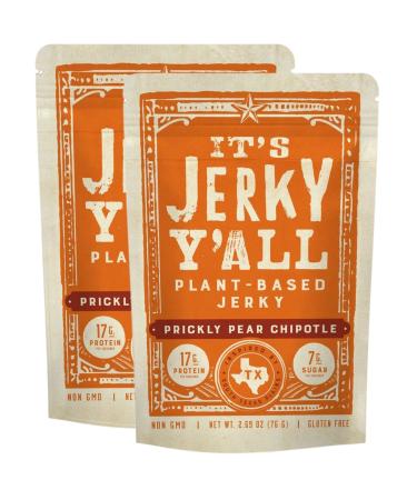 It's Jerky Y'all Vegan Jerky CHIPOTLE - Beyond Tender and Tasty Vegan Snacks - Low Carb, Non-GMO, Gluten-Free, Vegetarian, Whole30 (2-Pack)