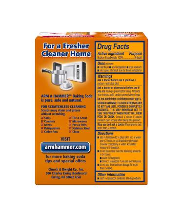 Arm & Hammer Pure Baking Soda 8oz - Pack of 2 - 2 Pack 8 Ounce Boxes - Buy Online on GoSupps.com