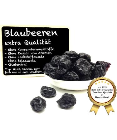  1001 Frucht 1001 Frucht Dried blueberry 500g candied I wild blueberry non woven in Germany without additives I Dried juicy dried strawberries without GMO - Buy Online on GoSupps.com
