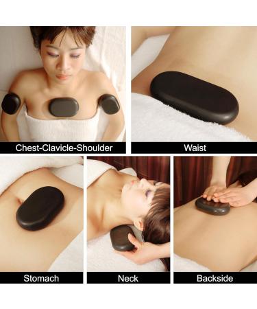 Master Massage Large Ovular Basalt Hot Stone Massage Stones - 15cm x 8.6cm x 2.7cm | Premium Quality for Relaxation | International Shipping - Buy Online on GoSupps.com