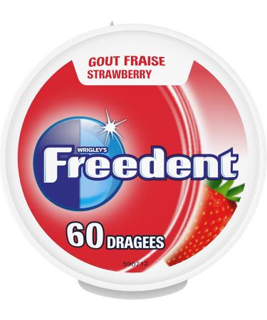  Freedent FREEDENT - Sugar-Free Strawberry Flavored Chewing Gum - Box of 60 pieces - 84g - Buy Online on GoSupps.com