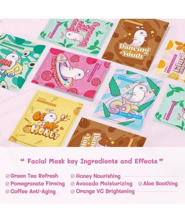 Zealsea Facial Masks Set - 28 Pieces Hydrating & Brightening Masks for All Skin Types - Perfect for Girls & Children - Buy Online on GoSupps.com