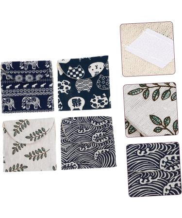 8-Piece Women's Napkin Cloth with Elephant Organizers - Travel Gift Menstrual Pouch, Assorted Colors - Pack of 1 - Buy Online on GoSupps.com