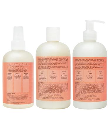 SheaMoisture Coconut & Hibiscus Curly Hair Care Set - Moisturizing Shampoo Conditioner & Curl Shine Mist | International Shipping Available - Buy Online on GoSupps.com