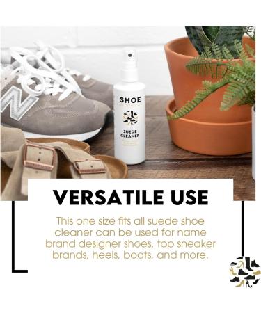 Shoe Clinic Suede Cleaner and Suede Protector 125ml | Deep Cleans & Protects | Use on Dress Shoes Trainers Boots Heels Sandals Suede cleaner and brush - Buy Online on GoSupps.com