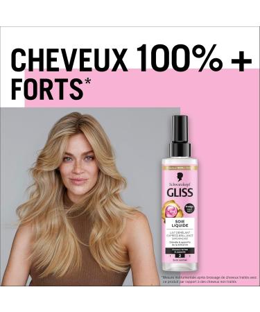 Schwarzkopf GLISS Express Detangling Milk Liquid Silk Shine Protects up to 230 C Detangles & Brilliance Dull & Brittle Hair Normal Care Without Rinsing 200 ml - Buy Online on GoSupps.com