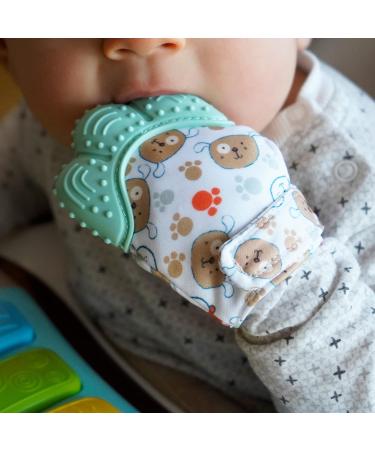 Silicone Baby Gloves & Teething Ring Pack - Washable Pain Relief for Newborns - Pink - Buy Online on GoSupps.com