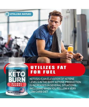 Pure BHB Exogenous Ketones Keto Pills - Made in USA - Advanced Ketosis Support Supplement - 60 Capsules - Buy Online on GoSupps.com