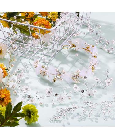 Girl Princess Wedding Headband Set - Pearl Rhinestone Flower Hair Accessories for Girls - Buy Online on GoSupps.com