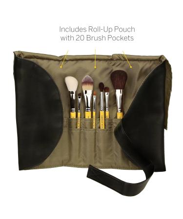 Bdellium Tools Professional Makeup Brush Studio Series - Basic 7pc Brush Set with Roll-Up Pouch | International Shipping Available - Buy Online on GoSupps.com