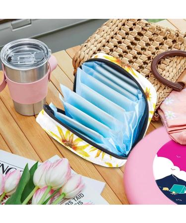Buy Seamless Women's Binding Storage Bags - Yellow Sunflower Pattern - Portable Menstrual Pad & Tampon Holders for Women - Perfect for School & Office - Multicolored 01 - Buy Online on GoSupps.com