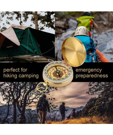 Buy Compass Outdoor 48x13mm - Durable Pocket Compass for Hiking Kids & Adults - Gold Clamshell Design - Buy Online on GoSupps.com