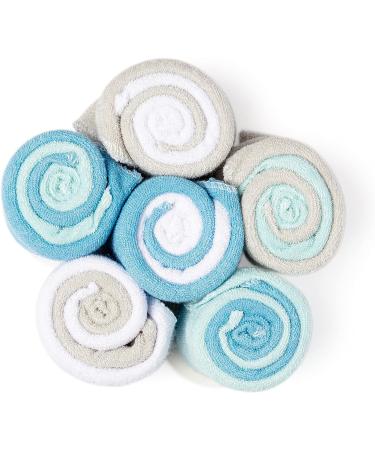Tendertyme Blue and Grey Lollipop Washcloth Bundle - 12 Piece Set - Buy Online on GoSupps.com