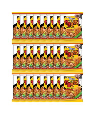 SAPPORO ICHIBAN Yakisoba No.1 Tasting Instant Japanese Fried Noodles Delicious Chow Mein (3.6 Oz. x 24 packs) | 24 Pack Case