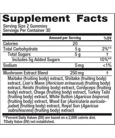 Natural Vitality Brain Health & Memory Gummies - Functional Mushroom Extract Blend - Vegan & Gluten Free - Raspberry Flavored - 60 Gummies - Buy Online on GoSupps.com