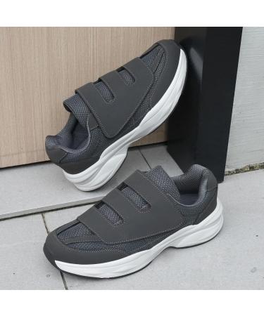 Ortho+rest Men s Diabetic Walking Shoes for Swollen Feet - Adjustable Closure - Size 11 - Grey - Buy Online on GoSupps.com