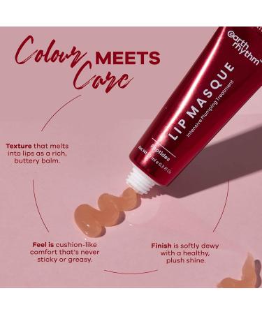 Earth Rhythm Lip Masque Lip Balm With Peptide Nourishes Smoothens Plumps & Hydrates Dry Chapped Lips For Women & Girls 10ml - Buy Online on GoSupps.com