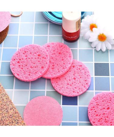 JALCH 60 Count Facial Sponges Compressed Face Sponge Natural Cleaning Sponge for Facial Cleansing Exfoliating Mask Makeup Removal (2.75 Inch Pink) - Buy Online on GoSupps.com