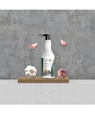 Zenix Garlic Hair Care Shampoo 1000 ml | Hair shampoo with garlic extract | Intense repair treatment | Salt-free hair care for women and men | Sarimsak Sampuan - Buy Online on GoSupps.com