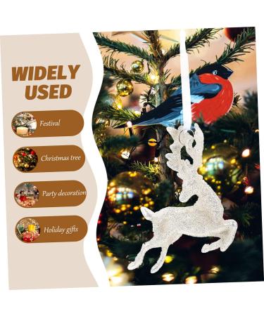 HOMSFOU 20 Pcs Christmas Elk Pendant Antler Window Hanging Xmas Gifts Glass Clear Ornaments Clear Glass Christmas Elk Hanging Ornament Hanging Bells Decoration Supplies Pvc The Tree As Shownx5pcs 15X8CMx5pcs - Buy Online on GoSupps.com