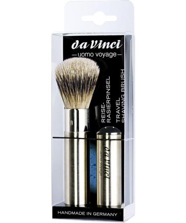 Da Vinci Travel Shaving Brush - Handmade Badger Hair Silvertip 18mm | Premium Quality | International Shipping - Buy Online on GoSupps.com