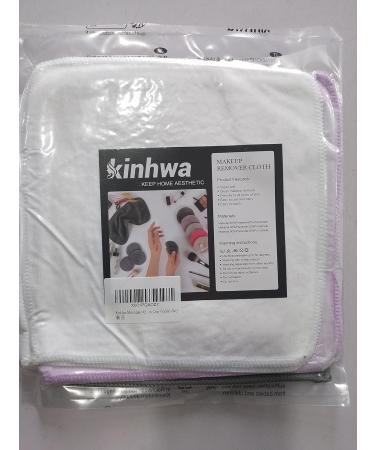 KinHwa Microfibre Flannel Face Cloth Set - 6 Pack Quick Dry Baby Wash & Makeup Remover Cloths - Soft Skin Care Cleansing Towels - 20x20cm - Grey, White, Pink, Purple - 6 Count - Buy Online on GoSupps.com